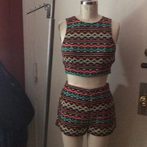 H&M co-ord shorts & crop top